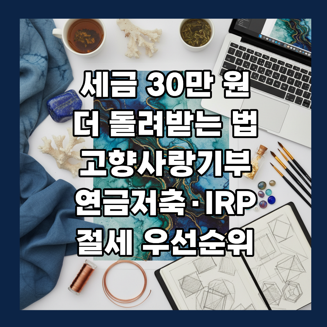 세금 30만원 더 돌려받는 법 고향사랑기부 연금저축 irp 절세 우선순위