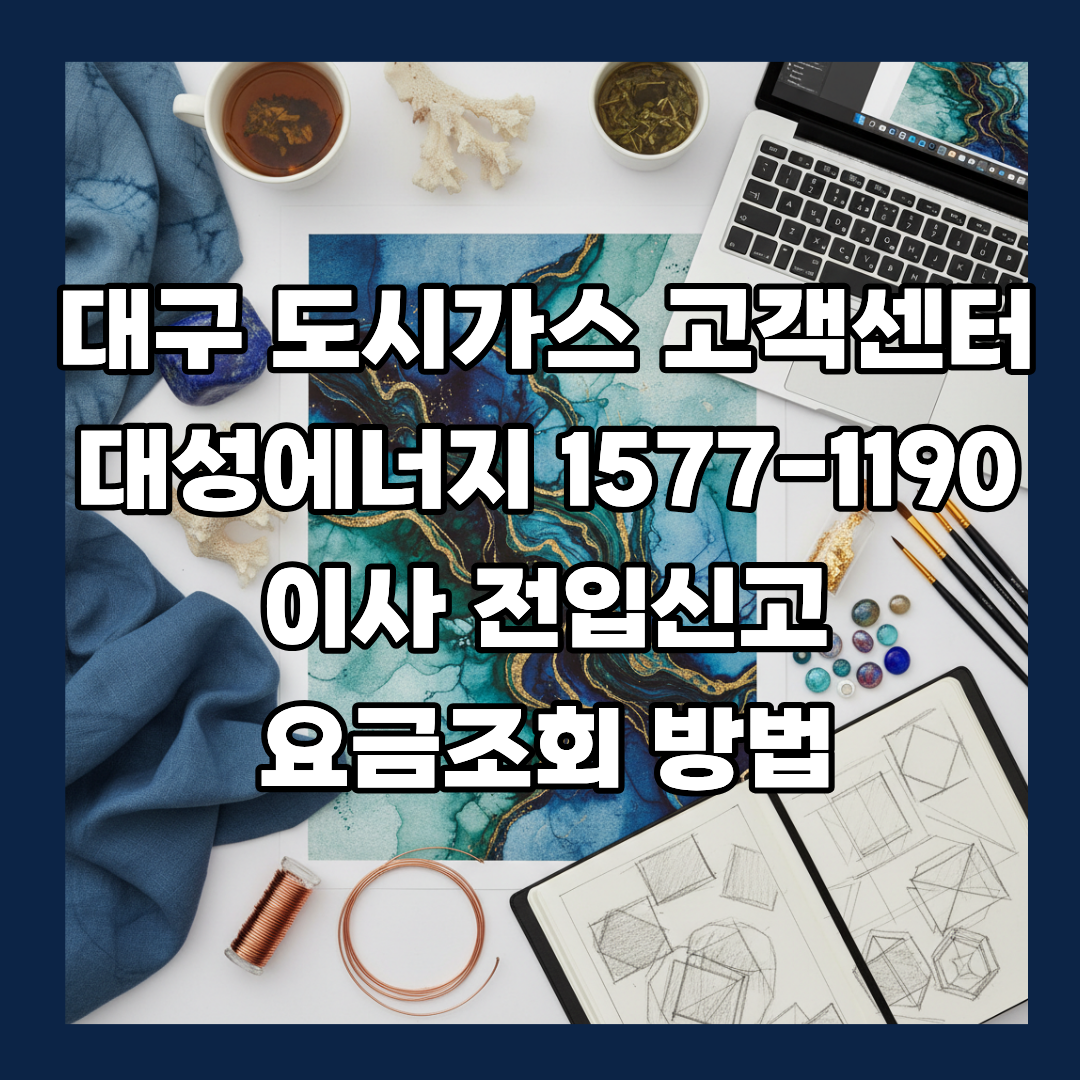 대구 도시가스 고객센터 대성에너지 1577-1190 이사 전입신고 요금조회 방법