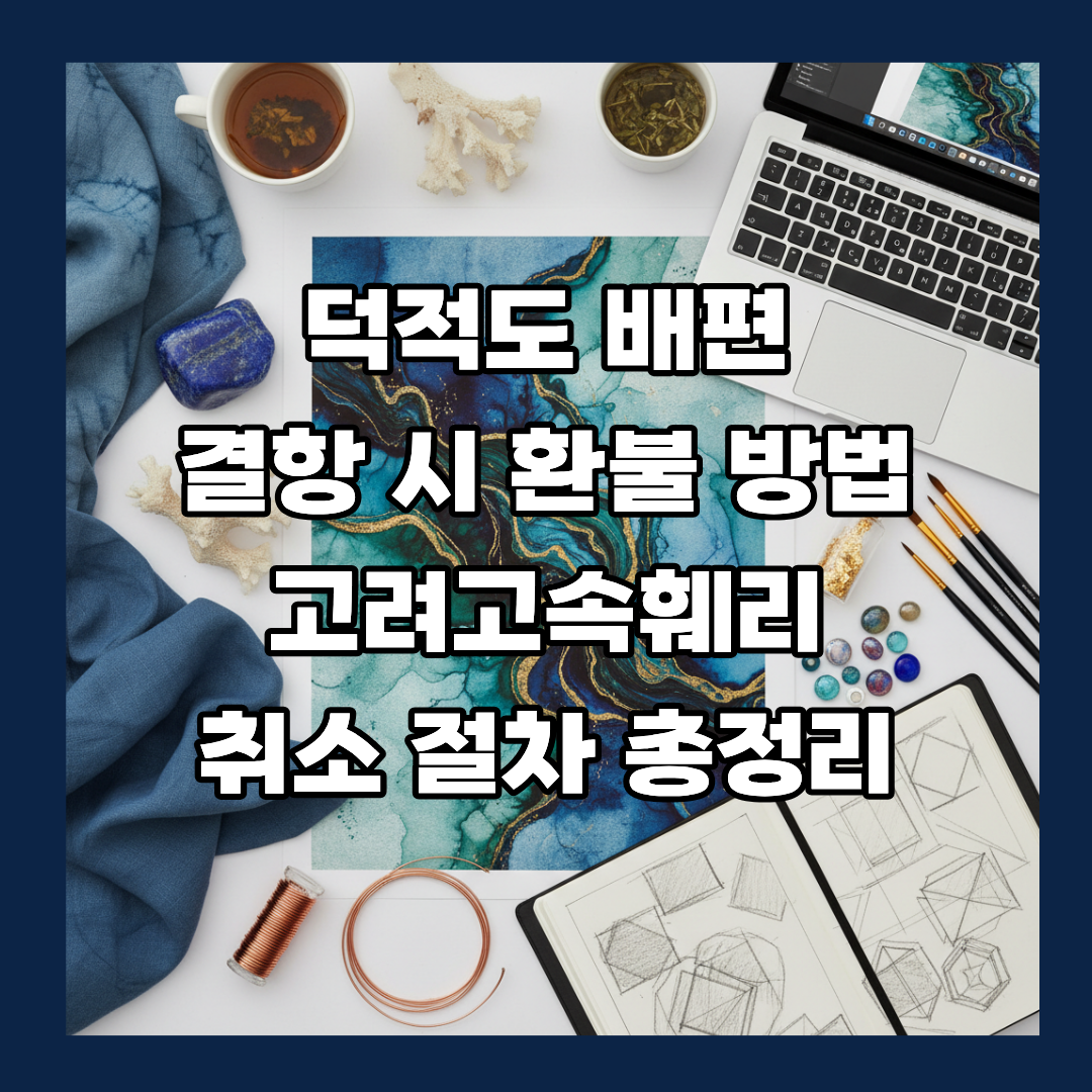 덕적도 배편 결항 시 환불 방법 고려고속훼리 취소 절차 총정리